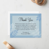 リーフブルー葬儀ノートカード平地忌引ノート ノートカード (正面/裏面インサイチュ)