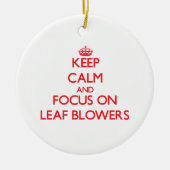 リーフブロワーの平静そして焦点を保って下さい セラミックオーナメント (正面)