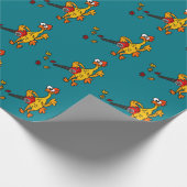 リーフブロワーを使用してかわいいゴム製鶏 ラッピングペーパー (角)