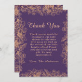 リーフベビーシャワーサンキューカード サンキューカード (正面/裏面)