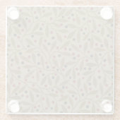 リーフベリクラシックーカラフルパタかわいらしーンアート ガラスコースター (裏面)