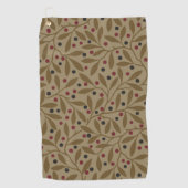 リーフベリクラシックーカラフルパタかわいらしーンアート ゴルフタオル (正面)