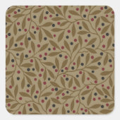 リーフベリクラシックーカラフルパタかわいらしーンアート スクエアシール (正面)