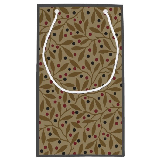 リーフベリクラシックーカラフルパタかわいらしーンアート スモールペーパーバッグ (裏面)