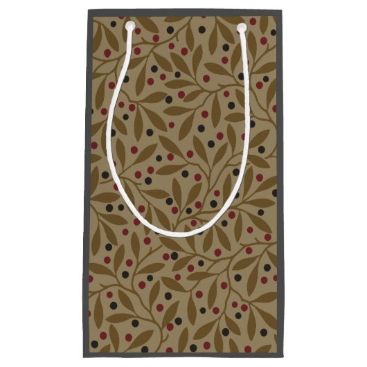 リーフベリクラシックーカラフルパタかわいらしーンアート スモールペーパーバッグ (正面)