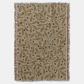 リーフベリクラシックーカラフルパタかわいらしーンアート スローブランケット (正面縦)