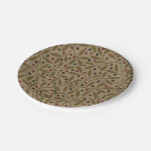 リーフベリクラシックーカラフルパタかわいらしーンアート ペーパープレート (アングル)