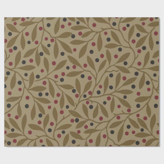 リーフベリクラシックーカラフルパタかわいらしーンアート ラッピングペーパー (フラット)