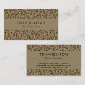 リーフベリクラシックーカラフルパタかわいらしーンアート 名刺 (正面/裏面)