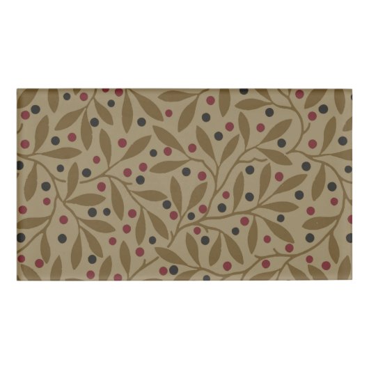 リーフベリクラシックーカラフルパタかわいらしーンアート 名札 (正面)