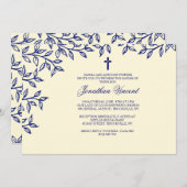 リーフボーダー招待状 招待状 (正面/裏面)