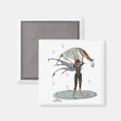 リーフマグネット付きボーイレインフェアリー マグネット (正面/裏面)