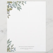 リーフミニマルウォーター色セージ緑と葉 (正面)