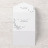 リーフミニマルエレガントモダンシンプルCHIC オールインワン招待状 (外側)