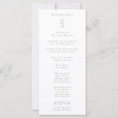 リーフミニマルセージ緑と白結婚式 プログラム (裏面)