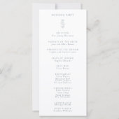 リーフミニマルダスティブルーとホワイト結婚式 プログラム (裏面)