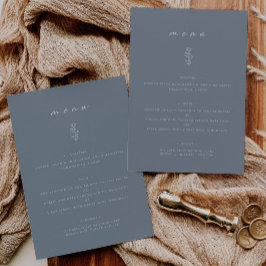 リーフミニマルダスティブルー結婚のディナーフラットメニュー メニュー
