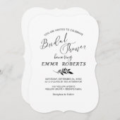 リーフミニマルテラコッタブライダルシャワー招待 招待状 (正面/裏面)