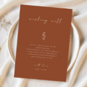 リーフミニマルテラコッタ結婚の願い井戸カード 招待状