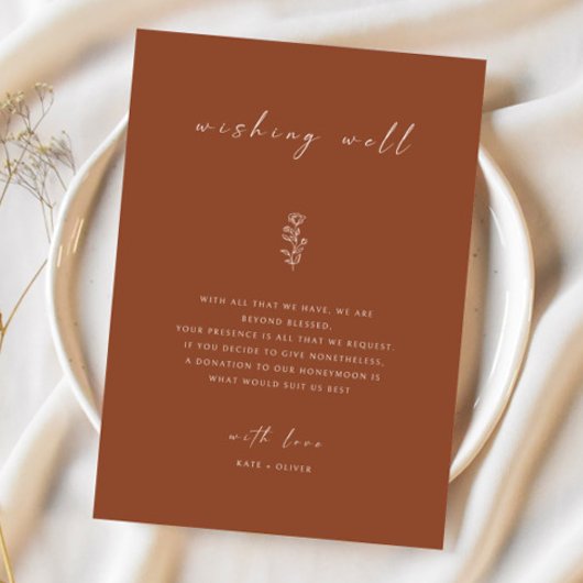 リーフミニマルテラコッタ結婚の願い井戸カード 招待状
