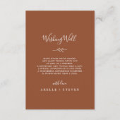 リーフミニマルテラコッタ結婚の願い井戸 エンクロージャーカード (正面)