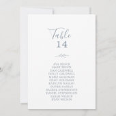 リーフミニマルブルーテーブル番号座席表カード (裏面)