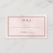 リーフミニマルボホピンクエレガントな結婚式 プレイスカード (正面)