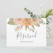 リーフミニマルボホフローラ結婚の予約サイン 招待状 (スタンド正面)