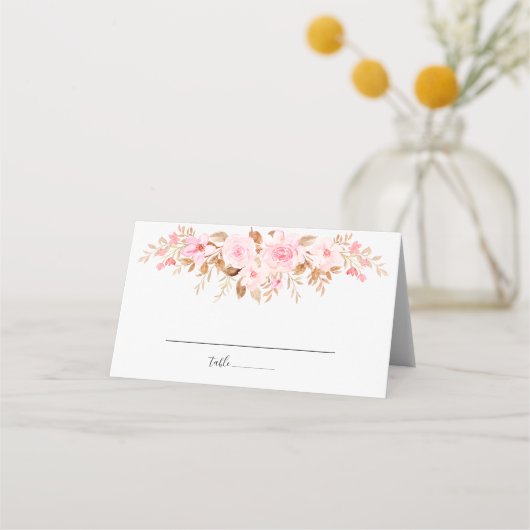 リーフミニマルボホフローラ結婚ズ プレイスカード (正面)