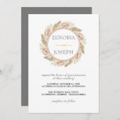 リーフミニマルボホフローラ結婚ズ 招待状 (正面/裏面)