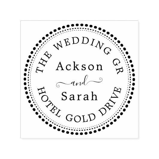 リーフミニマル円形アドレスの自動手書きスタンプ セルフインキングスタンプ (デザイン)