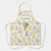リーフミニマル料理とハーブキッチン衣服 エプロン (正面)