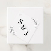 リーフミニマル結婚式の引き出物ラベル フェイバータグ (インサイチュ)