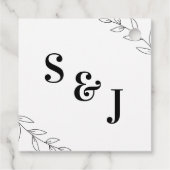 リーフミニマル結婚式の引き出物ラベル フェイバータグ (裏面)