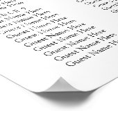 リーフミニマル・ボーーフローラの結婚座席表 ポスター (角)