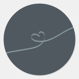 リーフモダンタイポグラフィ封筒シール ラウンドシール