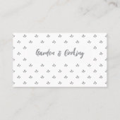 リーフモダンパタエレガントーン（灰色） |通話 名刺 (裏面)