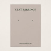 リーフモダンパターンジュエリーイヤリング表示カード (正面)