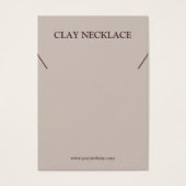 リーフモダンパターンジュエリーネックレス表示カード (正面)