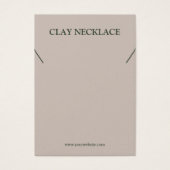 リーフモダンパターンジュエリーネックレス表示カード (正面)