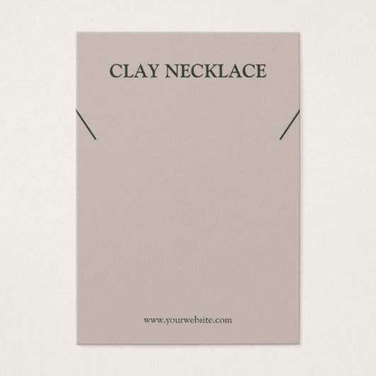 リーフモダンパターンジュエリーネックレス表示カード (正面)