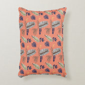 リーフモダンパターンホームデコースロー&フリース アクセントクッション (正面(垂直))