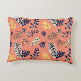 リーフモダンパターンホームデコースロー&フリース アクセントクッション