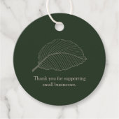 リーフモダンパターンロゴ製品つるラベル フェイバータグ (正面)