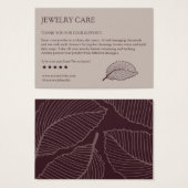 リーフモダンパターン製品気にサンキューカード (正面&裏面)