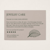 リーフモダンパターン製品気にサンキューカード (正面)