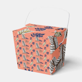 リーフモダンパター結婚ンとパーティー供給 フェイバーボックス