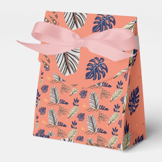 リーフモダンパター結婚ンとパーティー供給 フェイバーボックス (正面サイド)