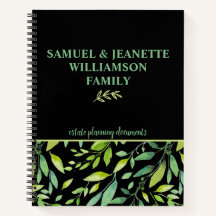 リーフモダンファミリー不動産プランニングスパイラルノートブック