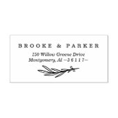 リーフモダンブランチ名パーソナライズされたとアドレス ラバースタンプ (インプリント)